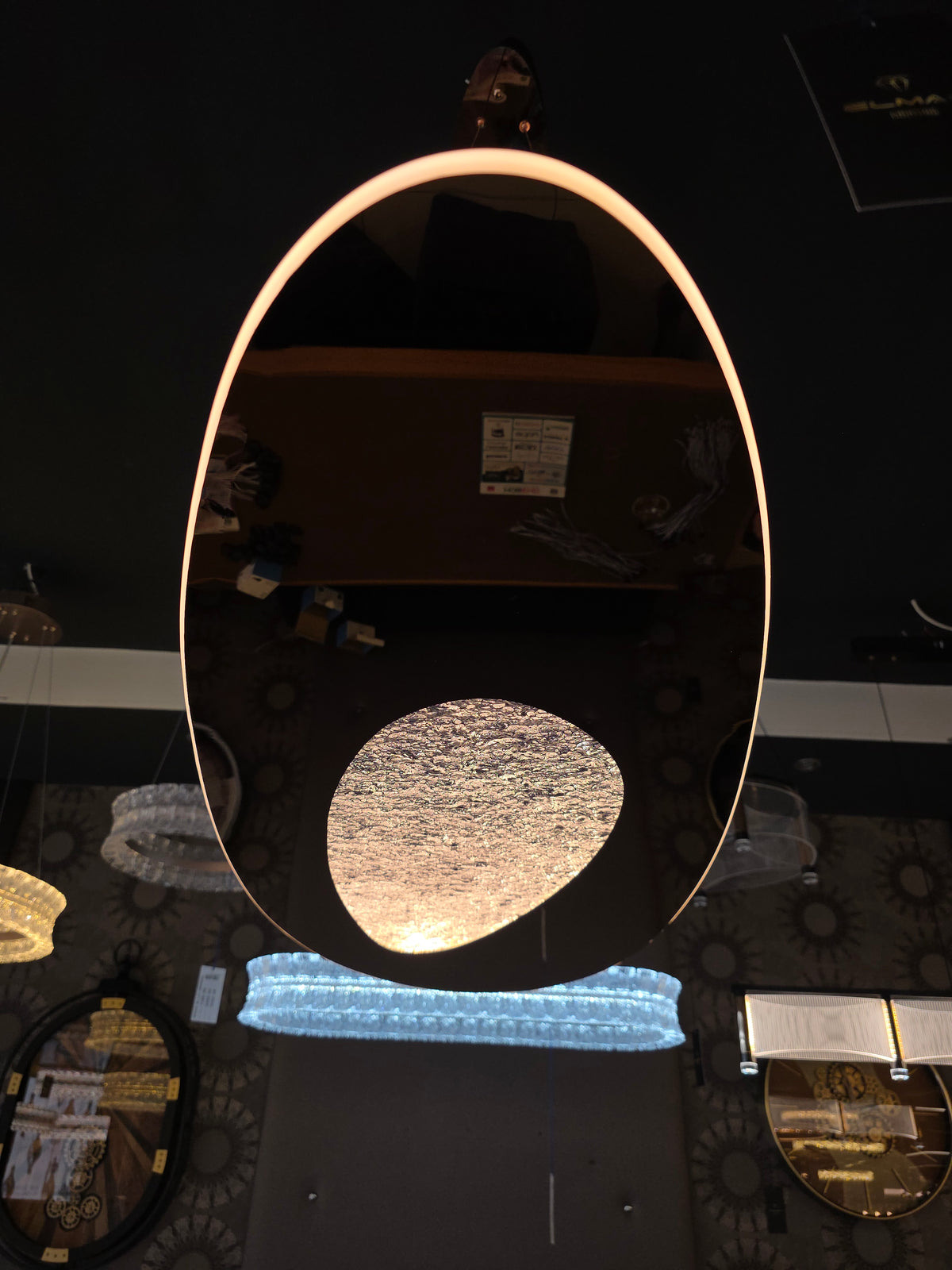 Lioara Rose Gold Elips Sarkıt Avize