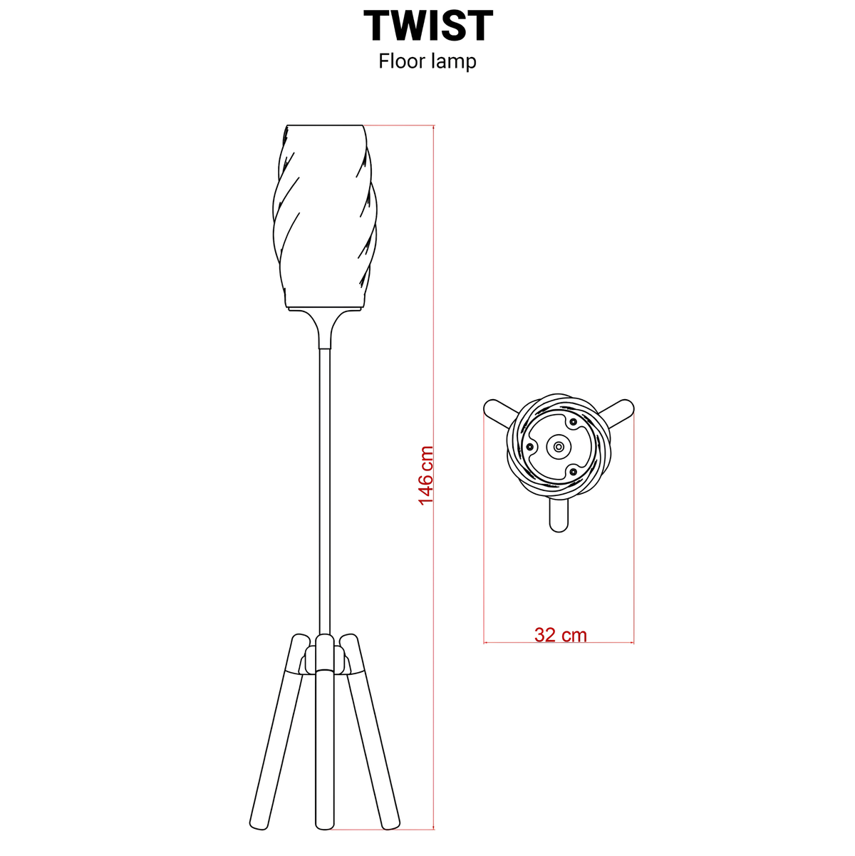 Twist Ahşap Lambader