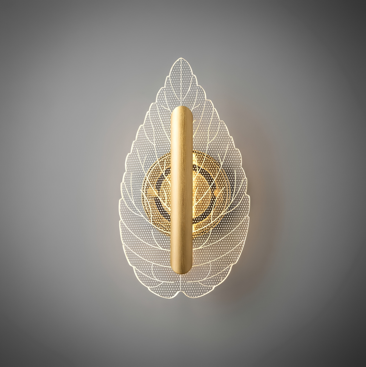 Leaf Gold Akrilik Aplik