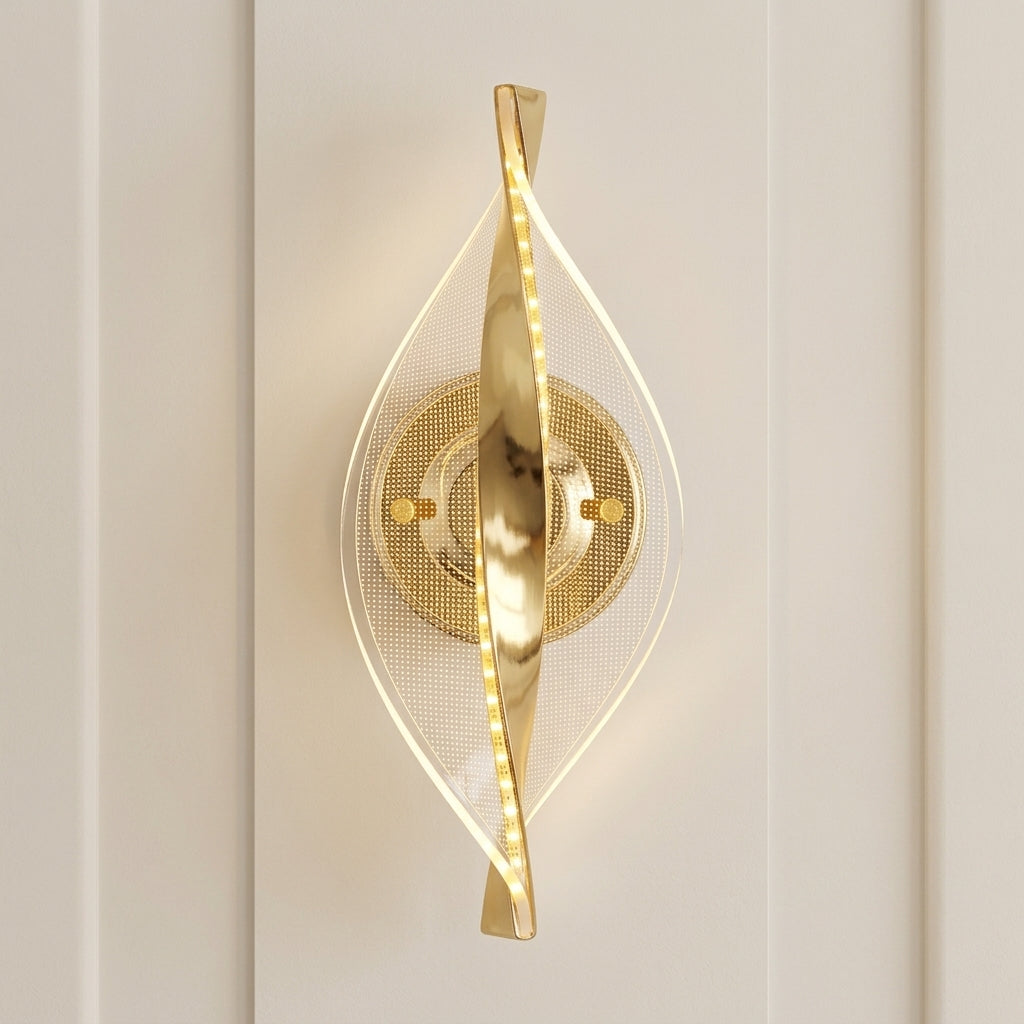 Bract Gold Prizma Desen Akrilik Aplik