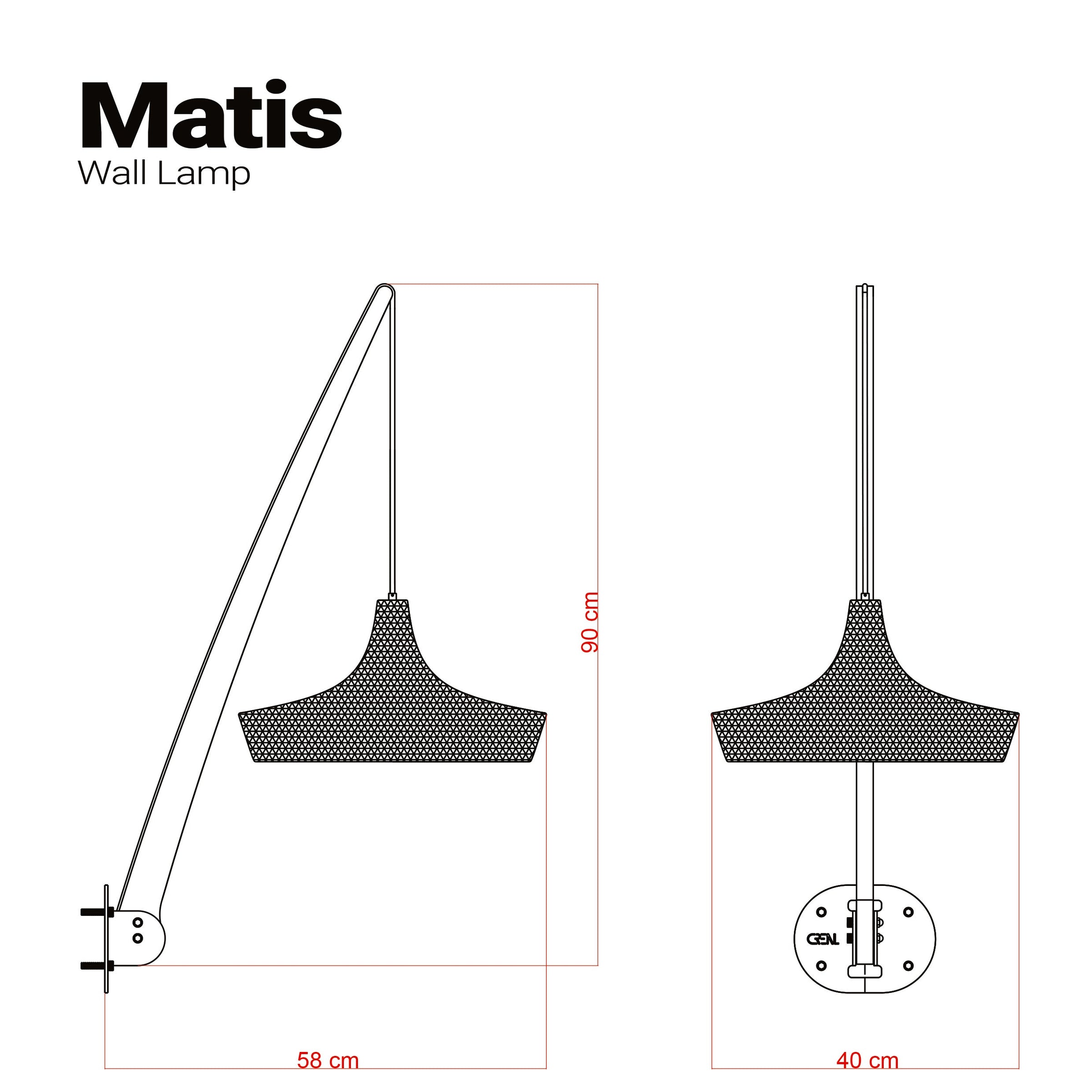 Matis Ahşap Kumaş Duvar Lambası